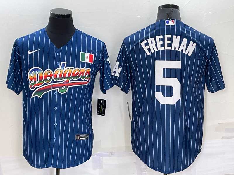 Los Angeles Dodgers #5 Freddie Freeman Rainbow Blue Red Pinstripe Mexico Cool Base Nike Jersey,We sell and wholesale Los Angeles Dodgers #5 Freddie Freeman Rainbow Blue Red Pinstripe Mexico Cool Base Nike Jersey on line form chian!